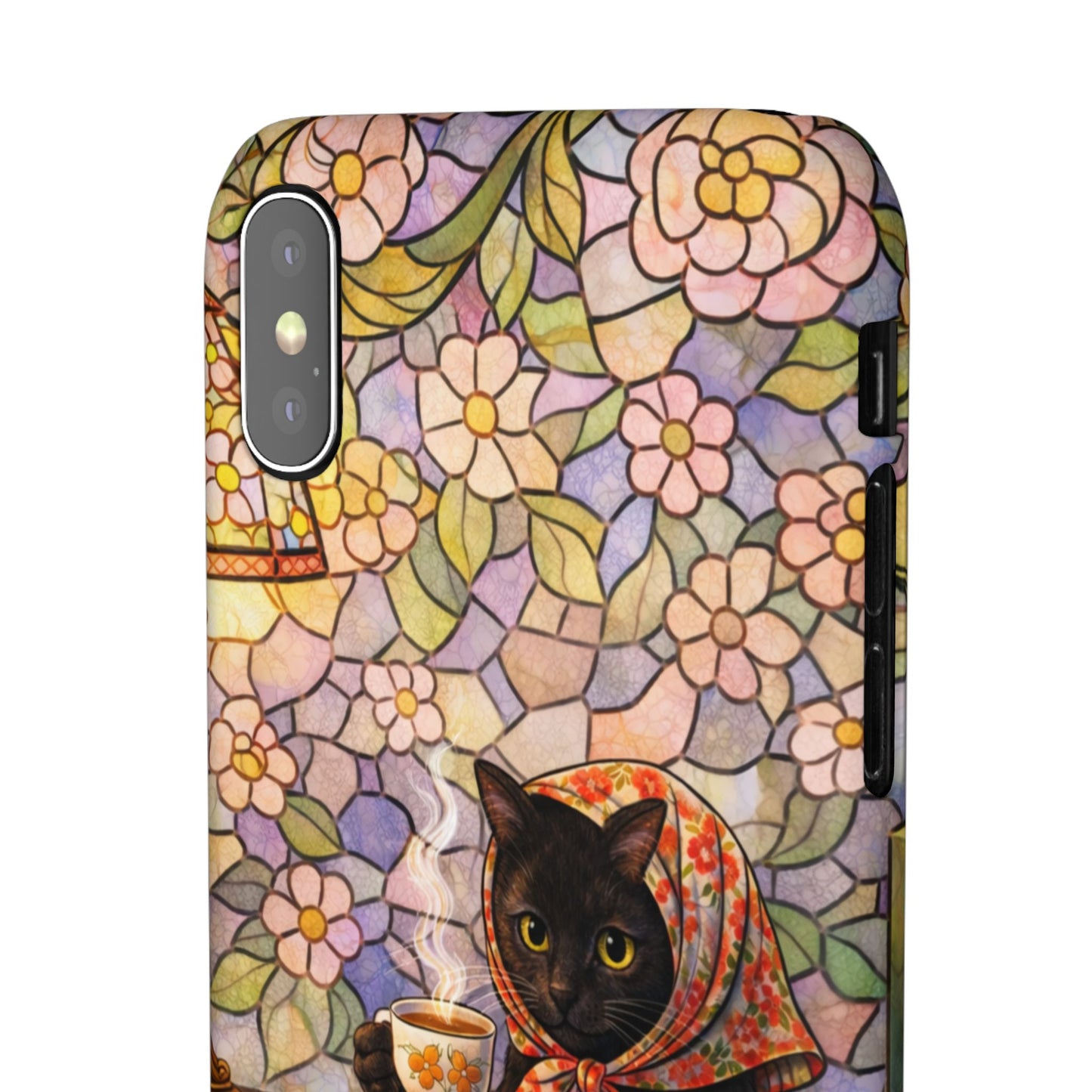 Babushka Cat Reads Artistic Literary Snap Phone Cases