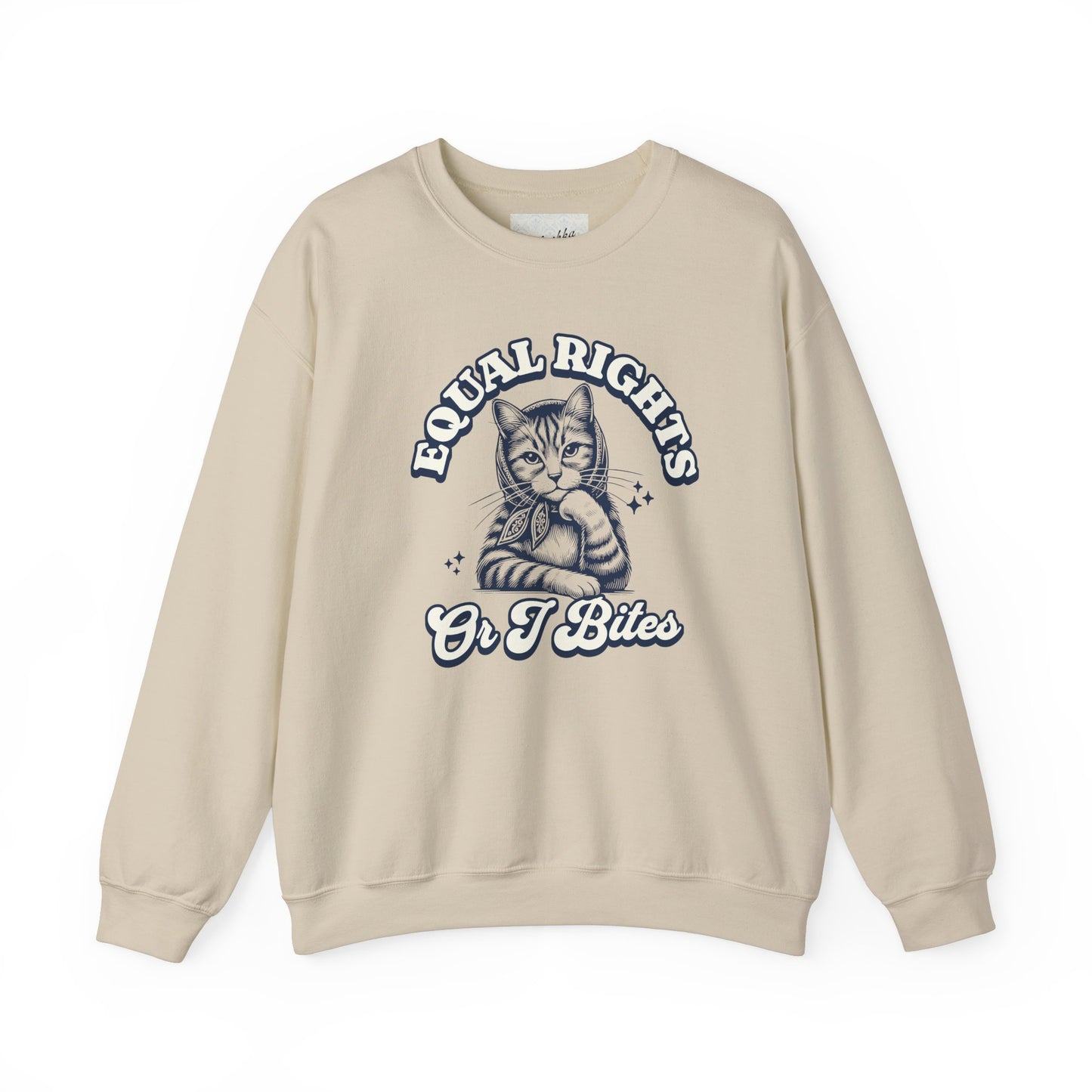 Feminist Babushka Cat Crewneck Sweatshirt