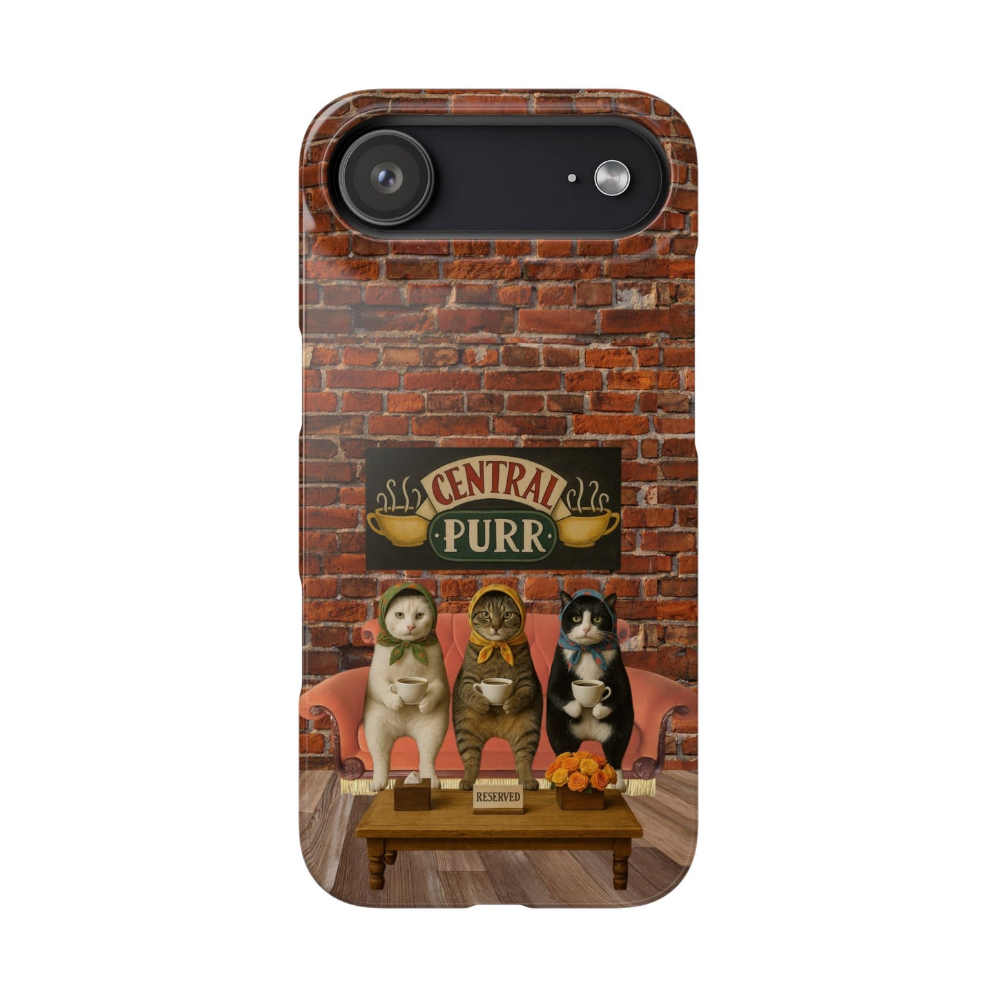 Babushka Cat Coffee Shop Snap Phone Case