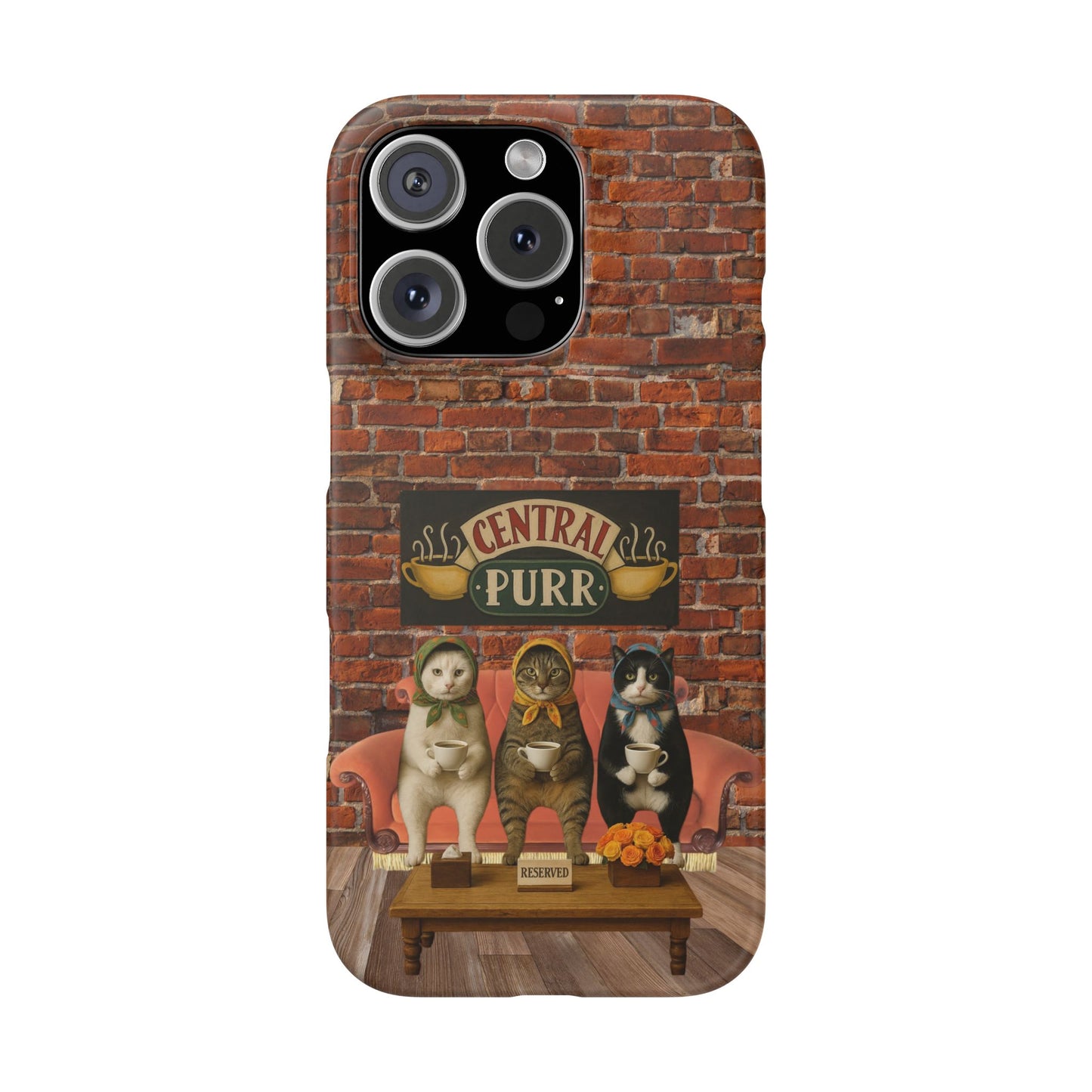 Babushka Cat Coffee Shop Snap Phone Case