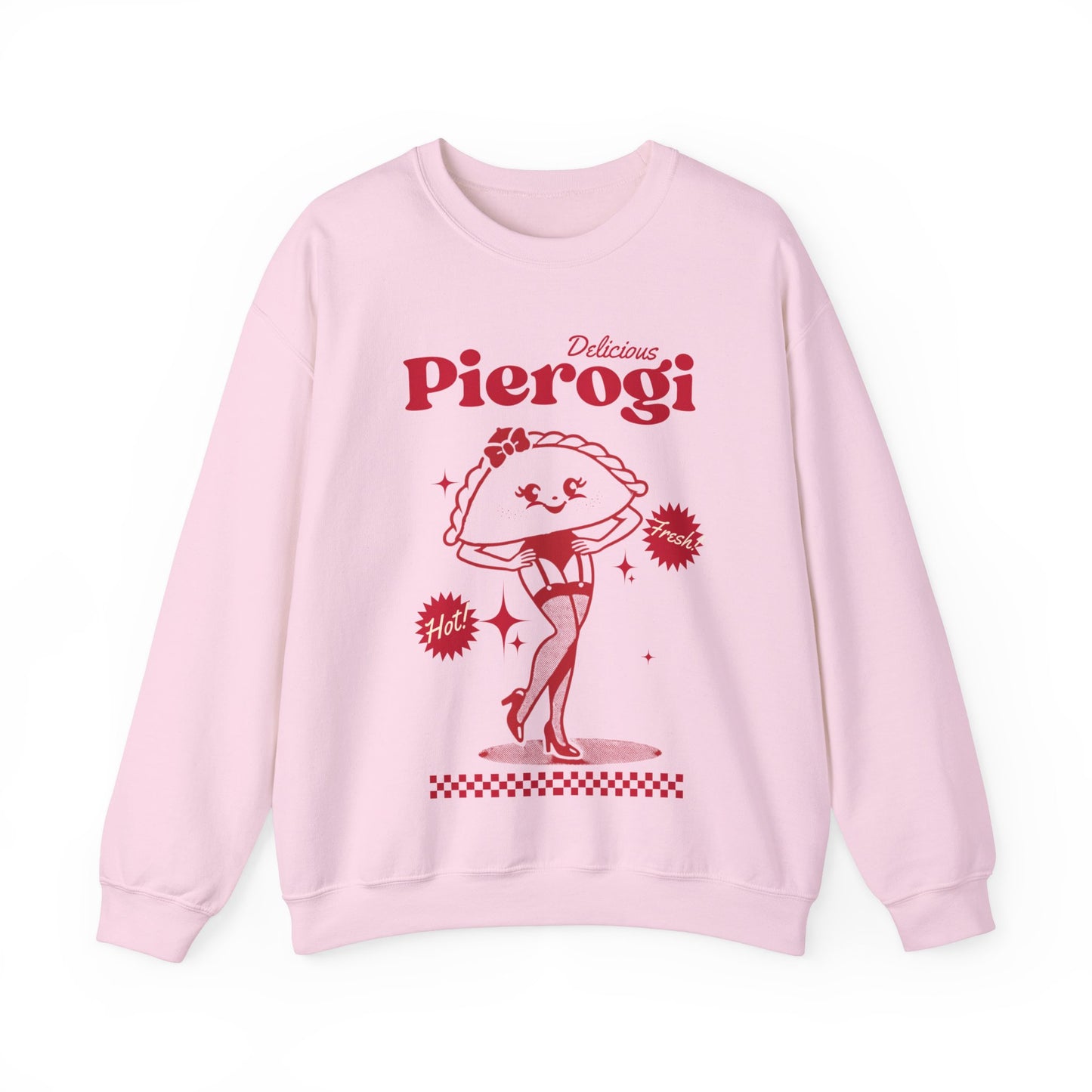 Pierogi Retro Polish, Kitschy, Unisex Heavy Blend™ Crewneck Sweatshirt for Polish Pride Polish Festivals