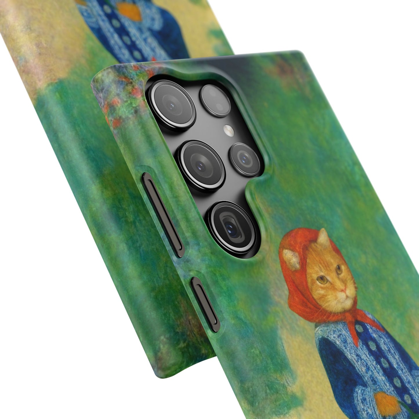 Babushka Cat With a Watering Can x Renoir Funny Art  Slim Phone Case