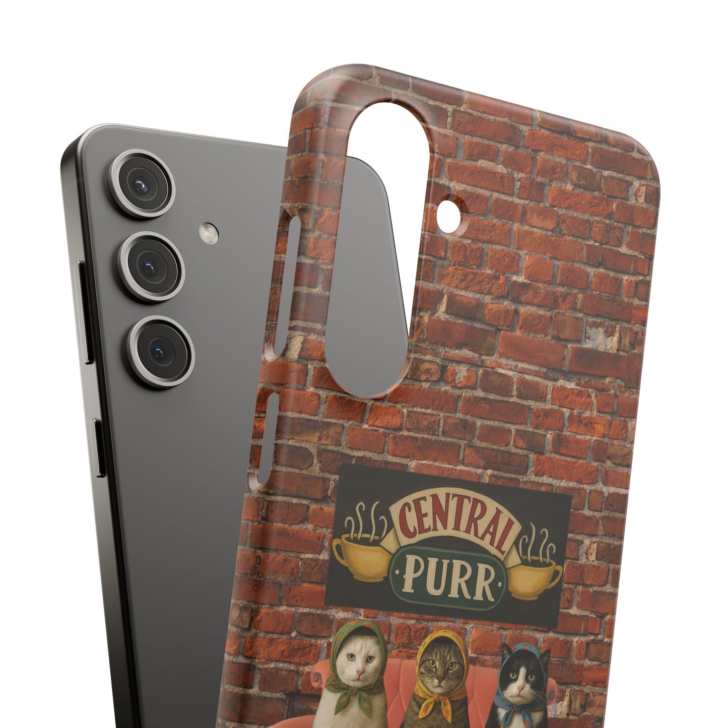 Babushka Cat Coffee Shop Snap Phone Case