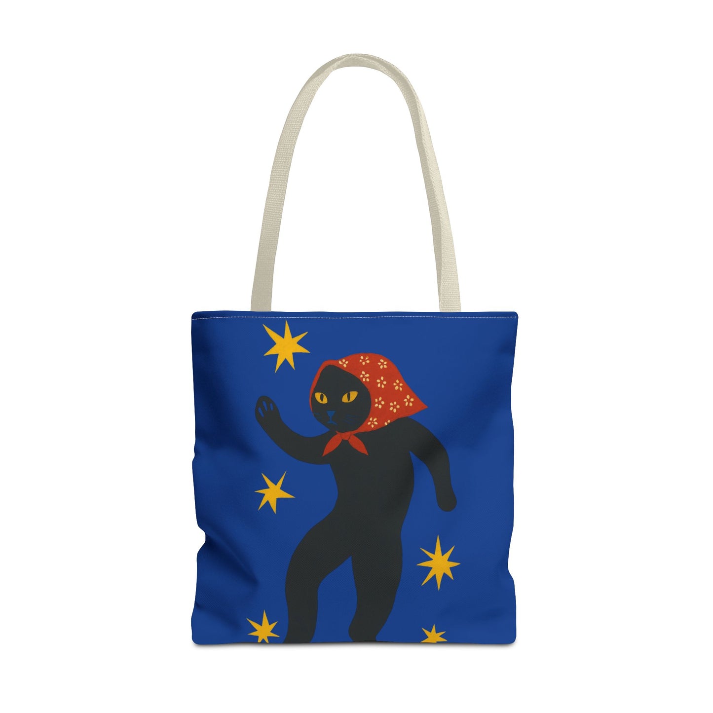 Babushka Cat-Black Cat Art Parody -Matisse-Tote Bag