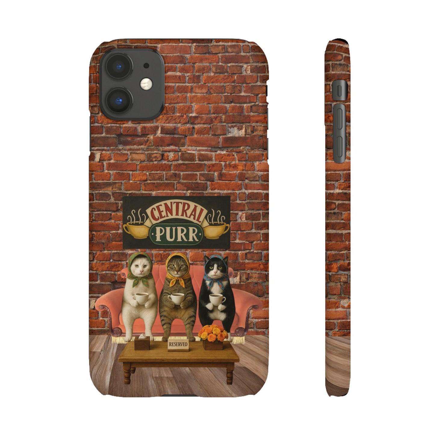 Babushka Cat Coffee Shop Snap Phone Case