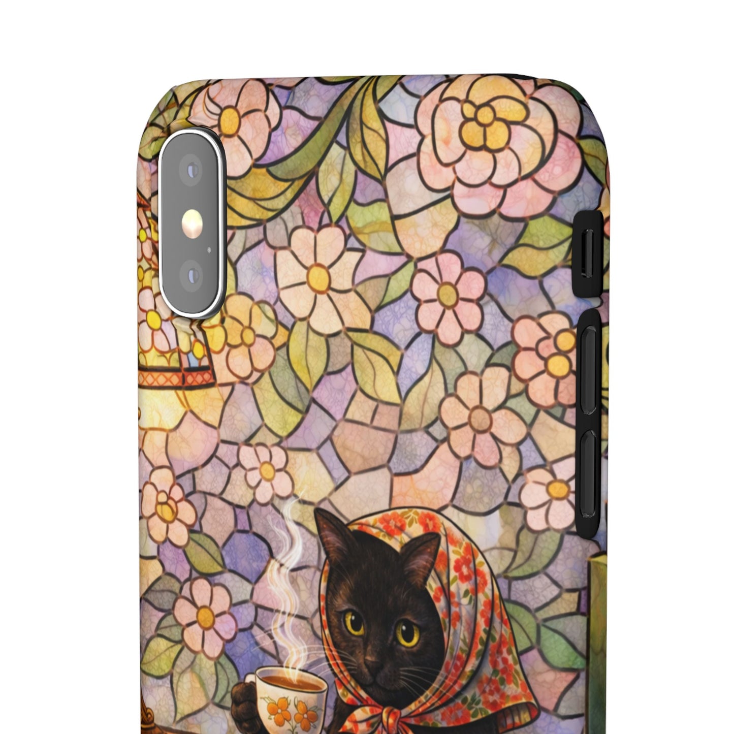 Babushka Cat Reads Artistic Literary Snap Phone Cases