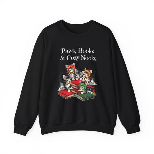 Babushka Kittens and Books Sweatshirt