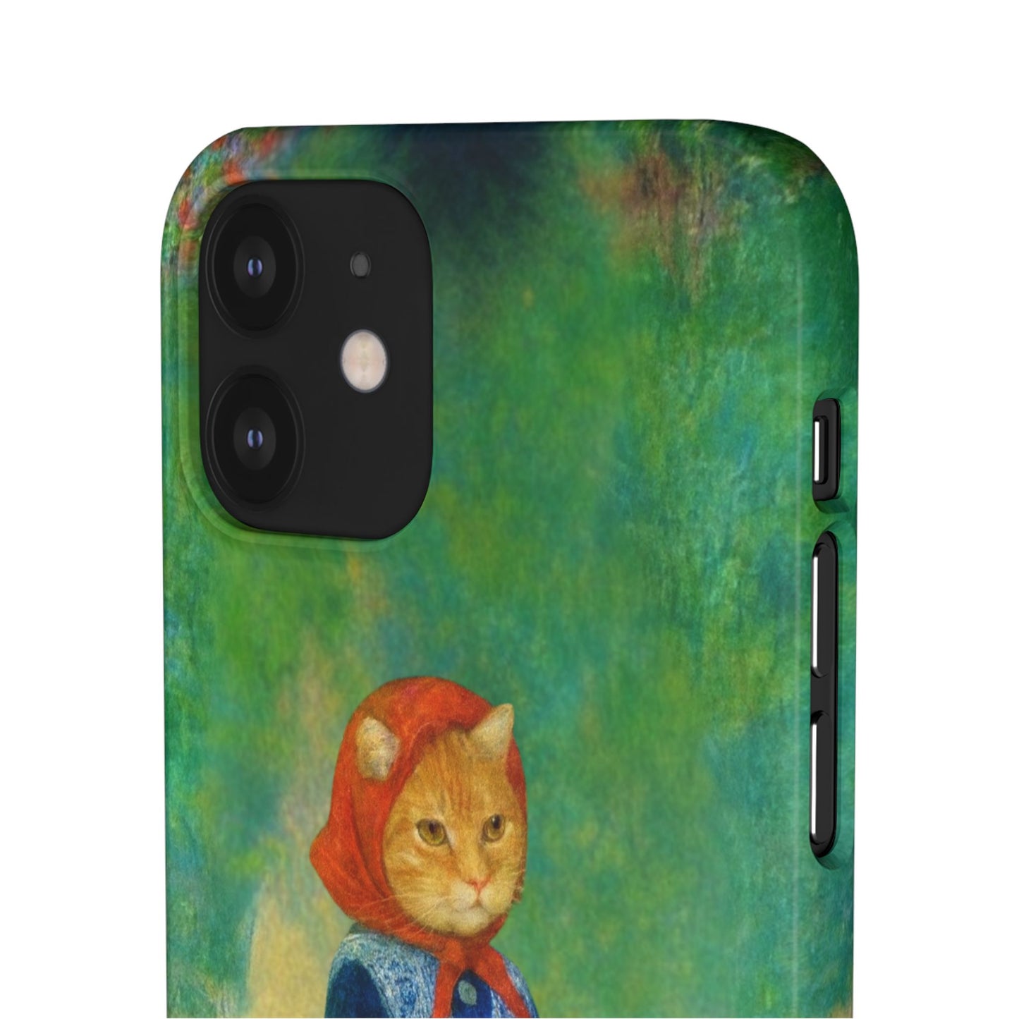 Babushka Cat With a Watering Can x Renoir Funny Art  Slim Phone Case