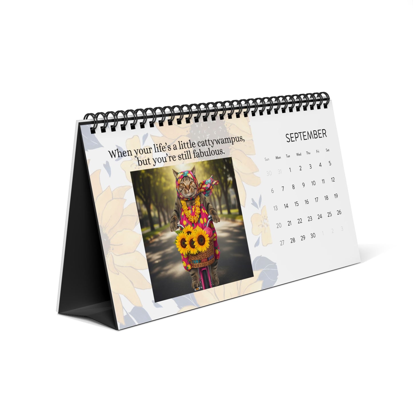 Babushka Cat Desktop Calendar (2026) Best of Memes Version