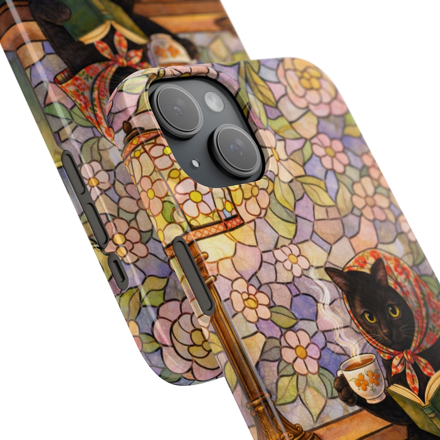 Babushka Cat Reads Artistic Literary Snap Phone Cases