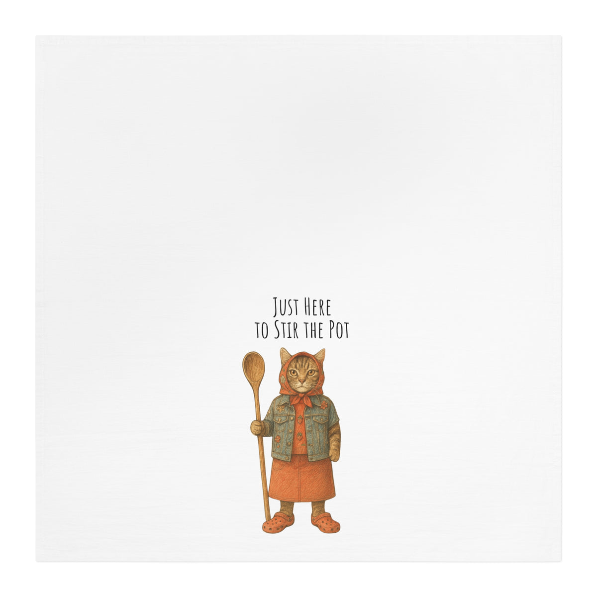 Copy of Babushka Tabby Cat Tea Towel