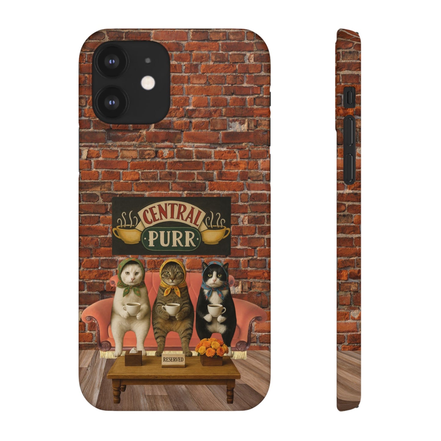 Babushka Cat Coffee Shop Snap Phone Case