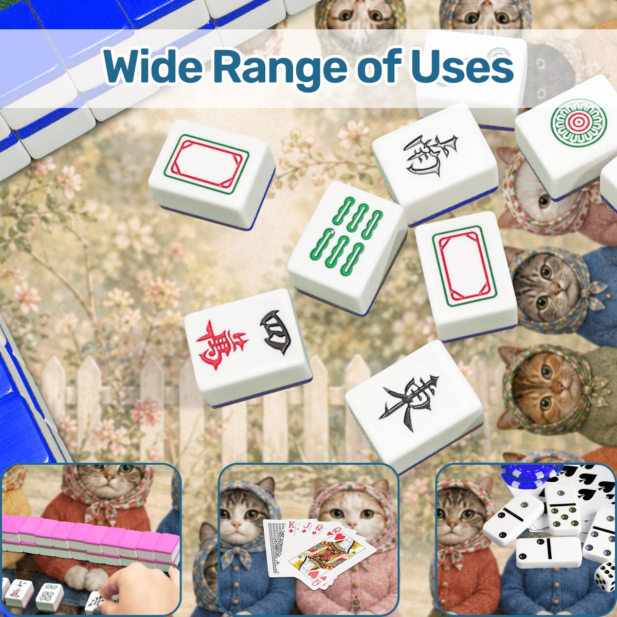Babushka Cats Mahjong Mat – Park Bench Pretties-Ships Rolled Up