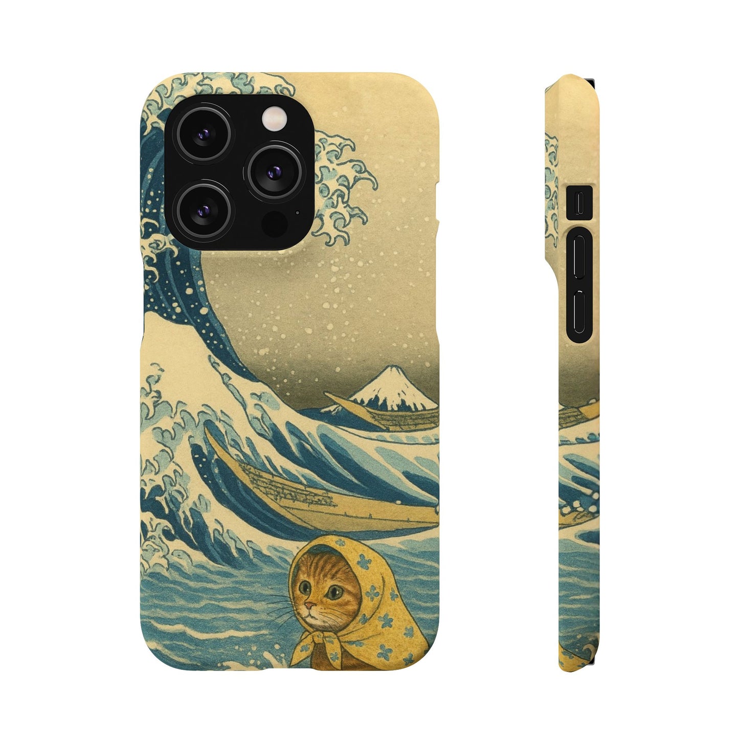 Babushka Cat x  The Great Wave Off Kanagawa Snap Phone Case