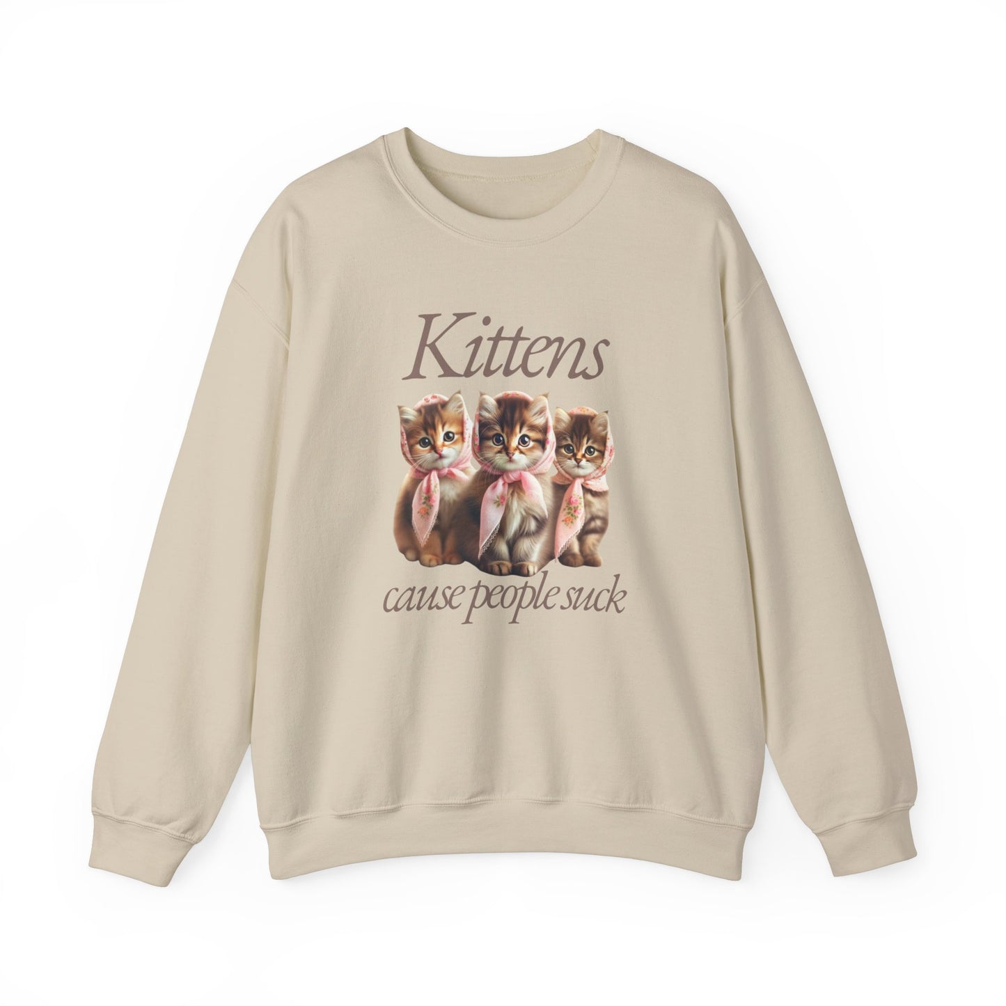 Babushka Kittens, Coquette Kittens, Unisex Heavy Blend™ Crewneck Sweatshirt