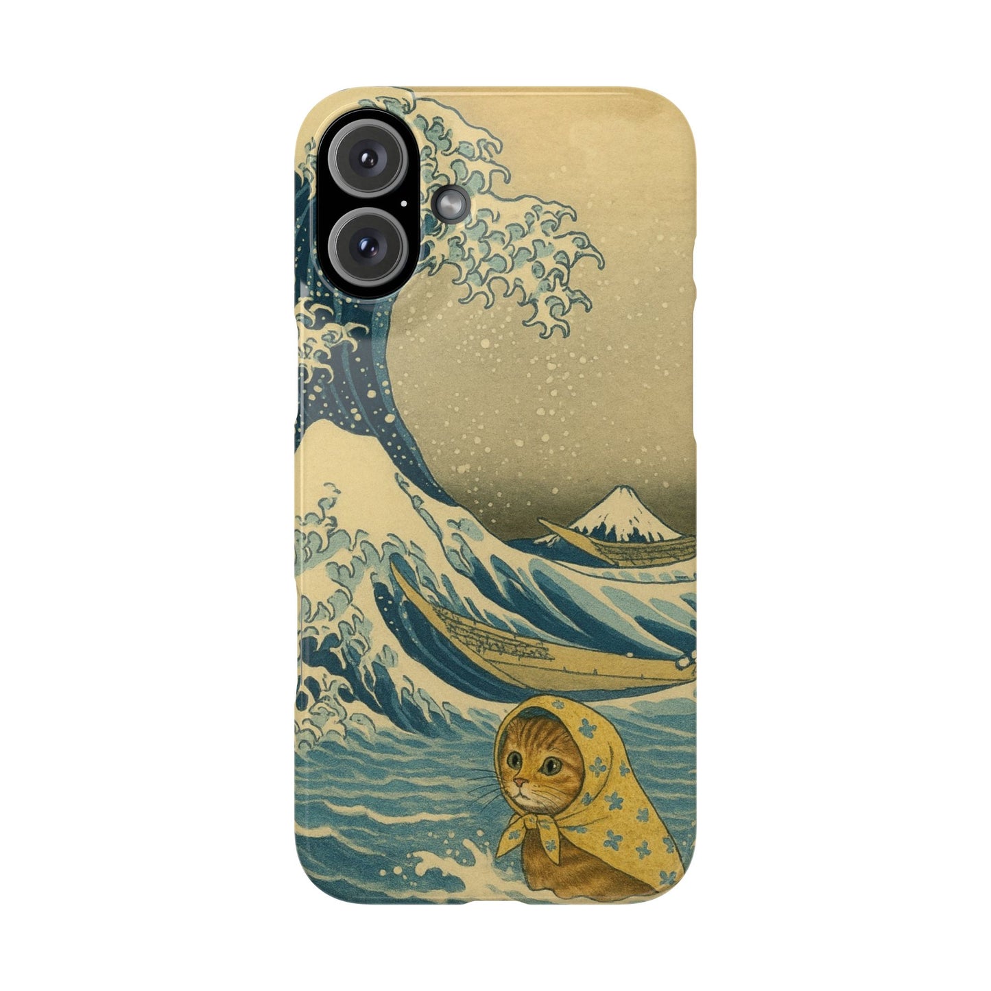 Babushka Cat x  The Great Wave Off Kanagawa Snap Phone Case