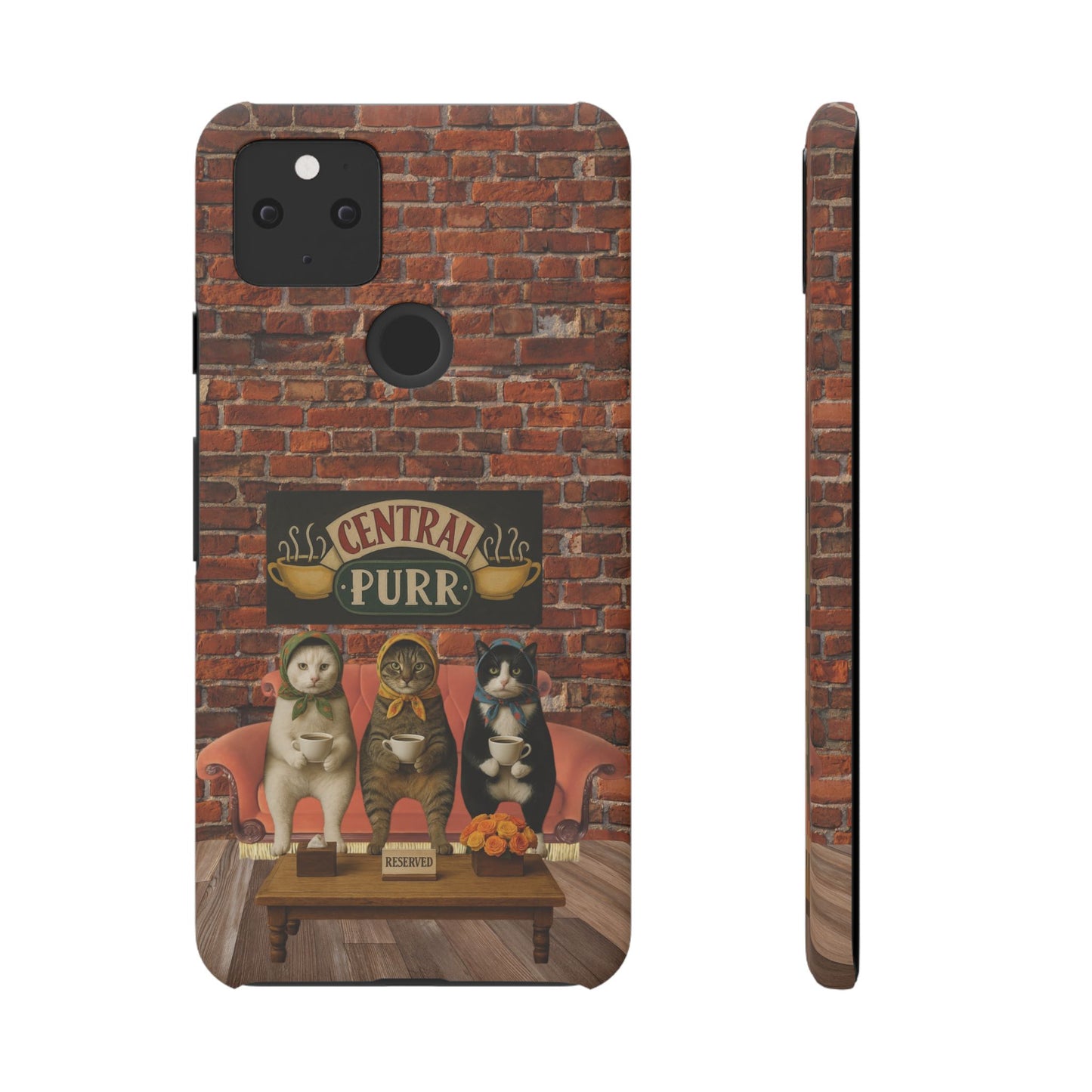 Babushka Cat Coffee Shop Snap Phone Case