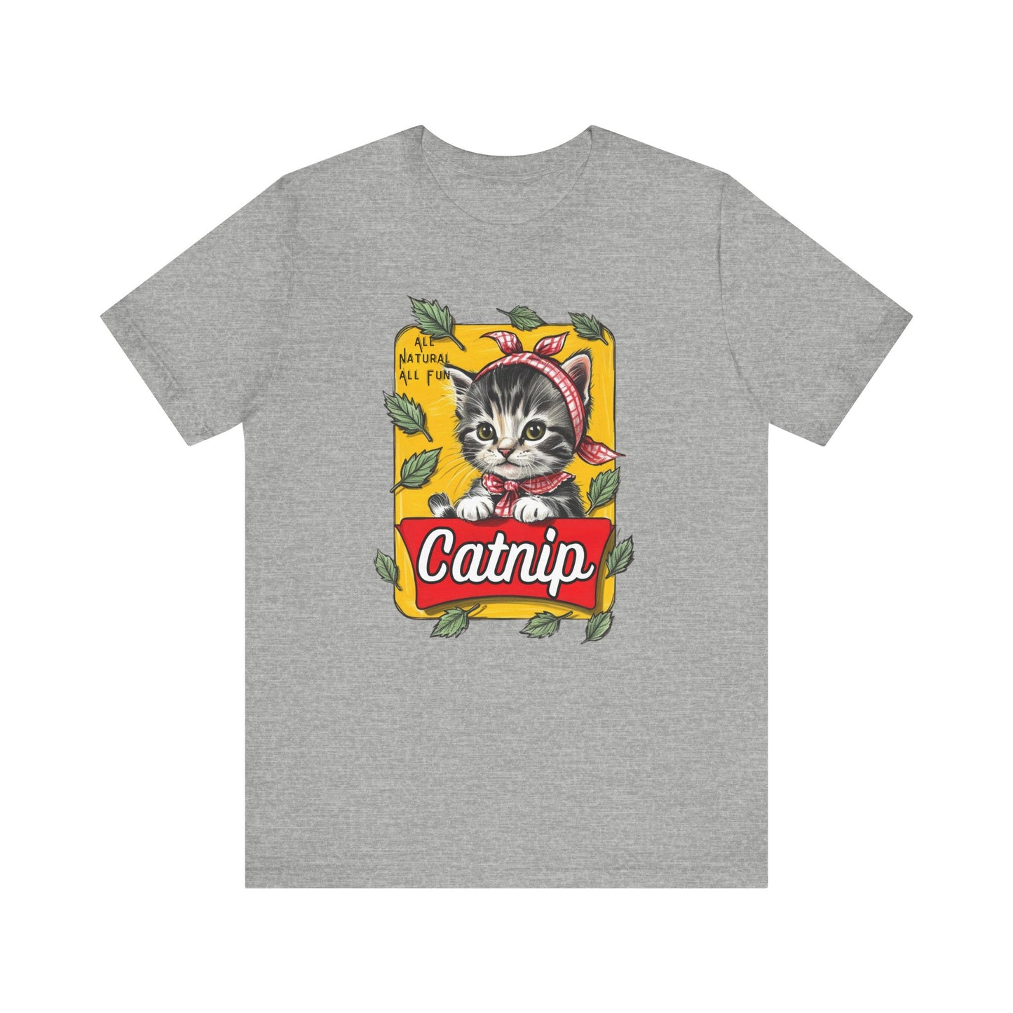 Babushka Cat, Vintage Catnip Kitten Unisex Jersey Short Sleeve Tee