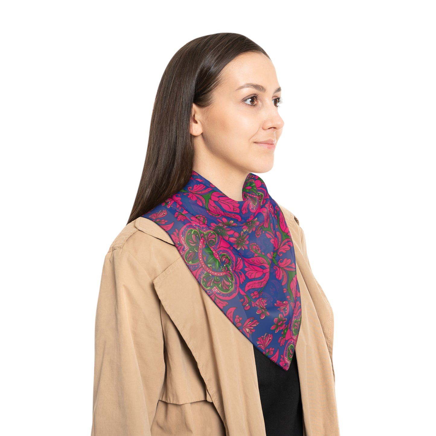 Polish Highlander Babushka Poly-Chiffon Scarf