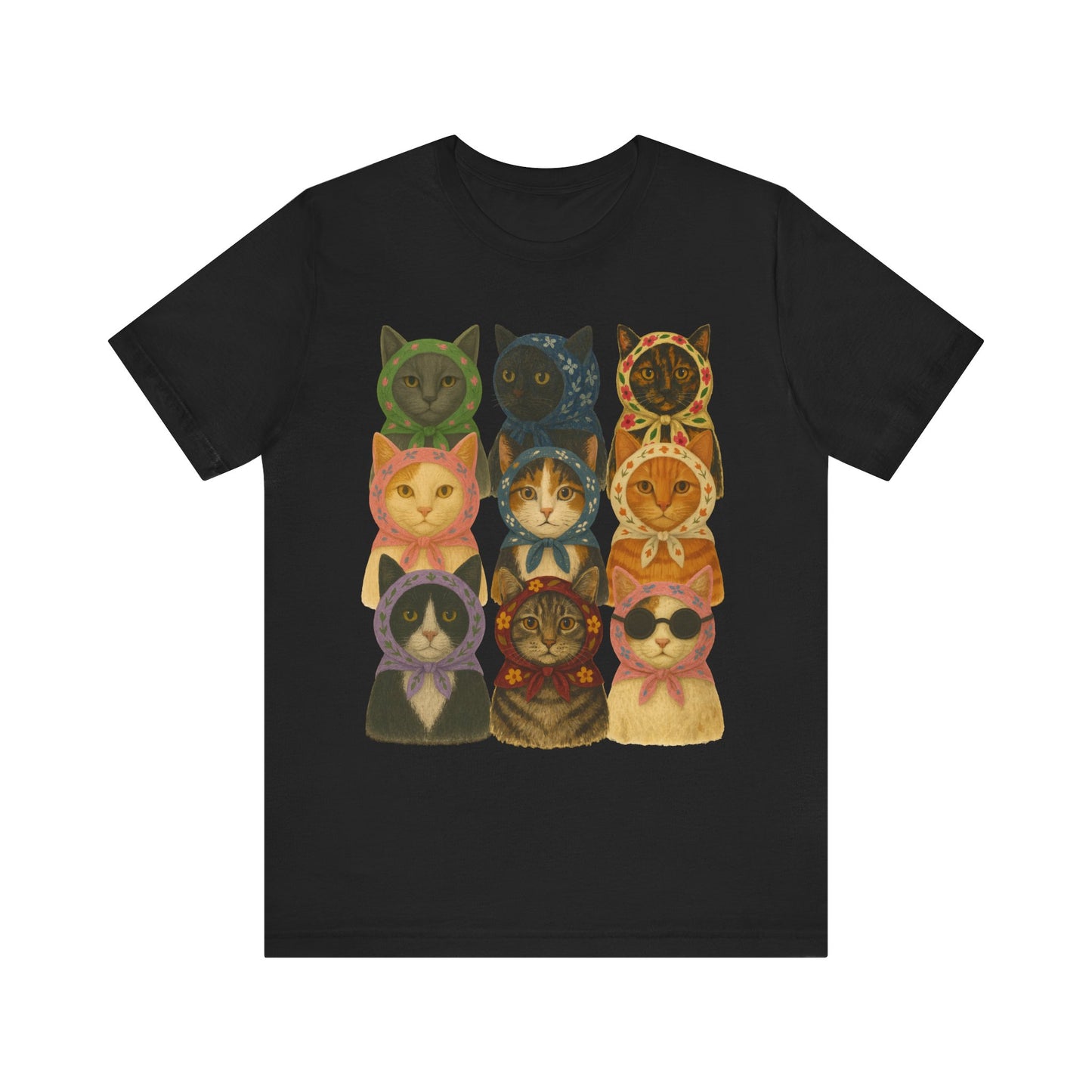 Babushka Cats Variety of Breeds, Unisex Jersey Short Sleeve Tee