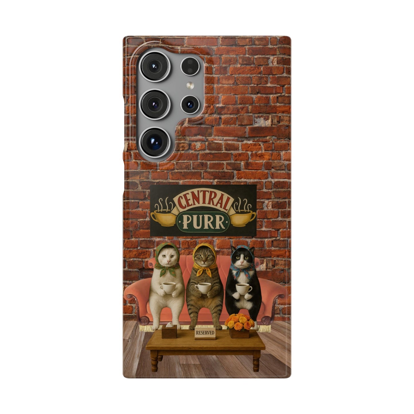 Babushka Cat Coffee Shop Snap Phone Case