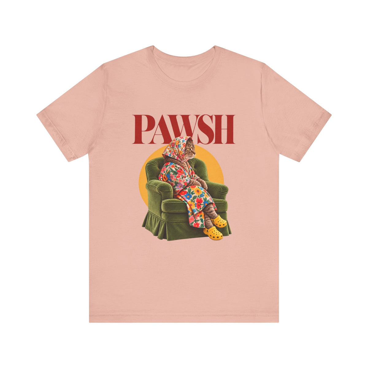 Babushka Cat Pawsh Icon  Unisex Jersey Short Sleeve Tee