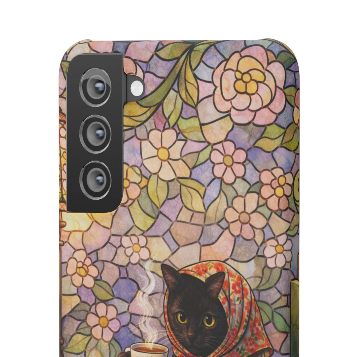 Babushka Cat Reads Artistic Literary Snap Phone Cases