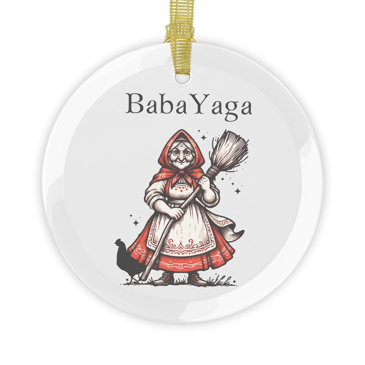 Baba Yaga Glass Ornament Polish Gifts, 1 Pc or 10 Pc