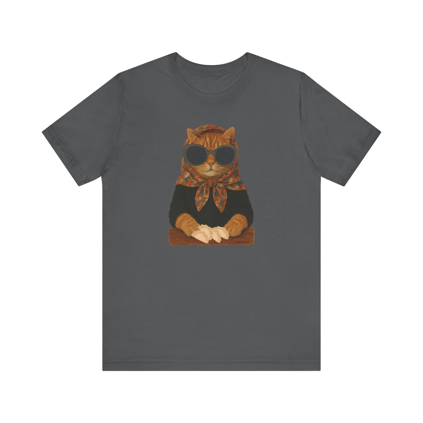 Babushka Cattie O', Pierogi Maker Polish Inspired Unisex Jersey Short Sleeve Tee
