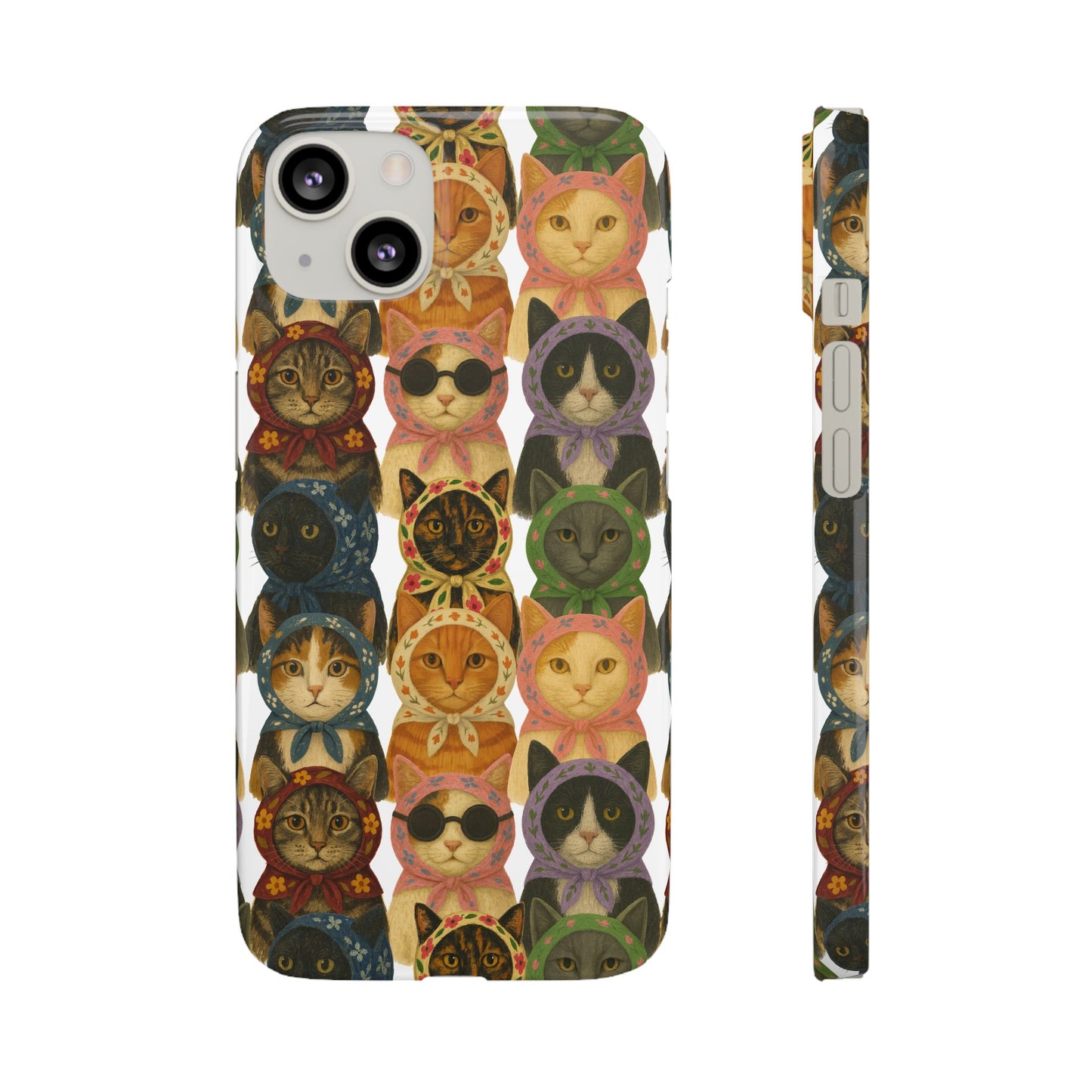 Babushka Cat Snap Phone Cases