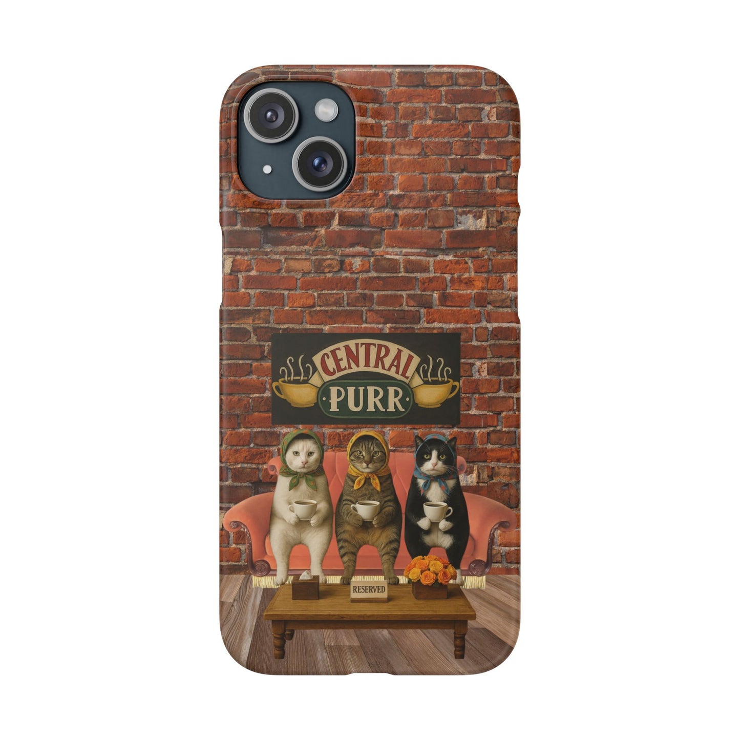 Babushka Cat Coffee Shop Snap Phone Case
