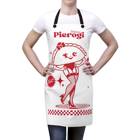 Pierogi Apron, Kitschy Apron (AOP), Polish Gift, Polish Pride, Pierogi Maker