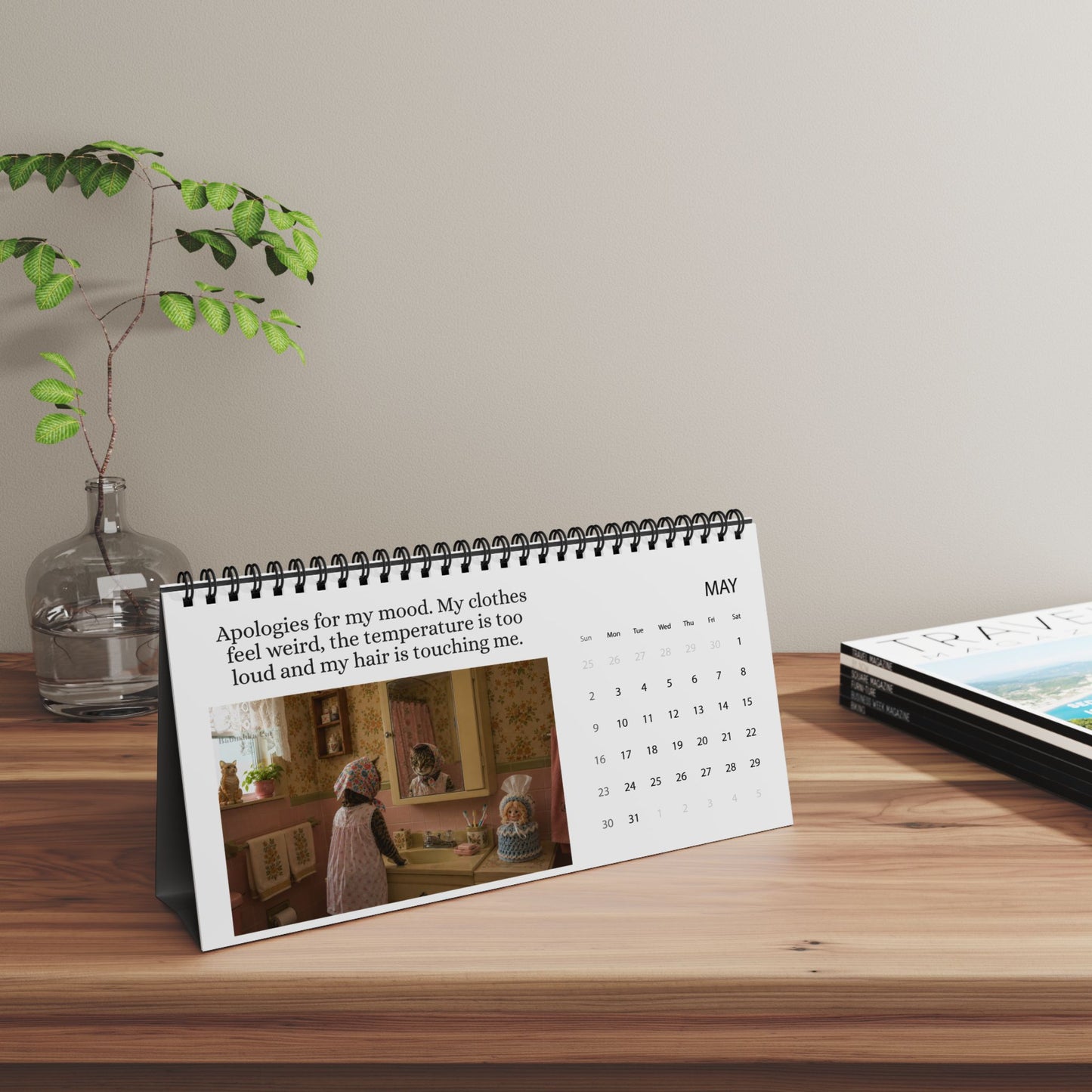 Babushka Cat 2027 Desktop Calendar