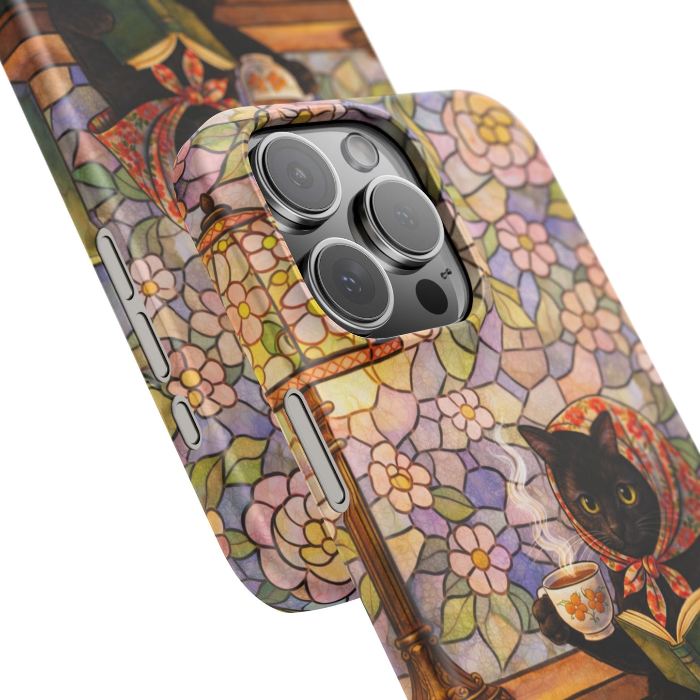 Babushka Cat Reads Artistic Literary Snap Phone Cases