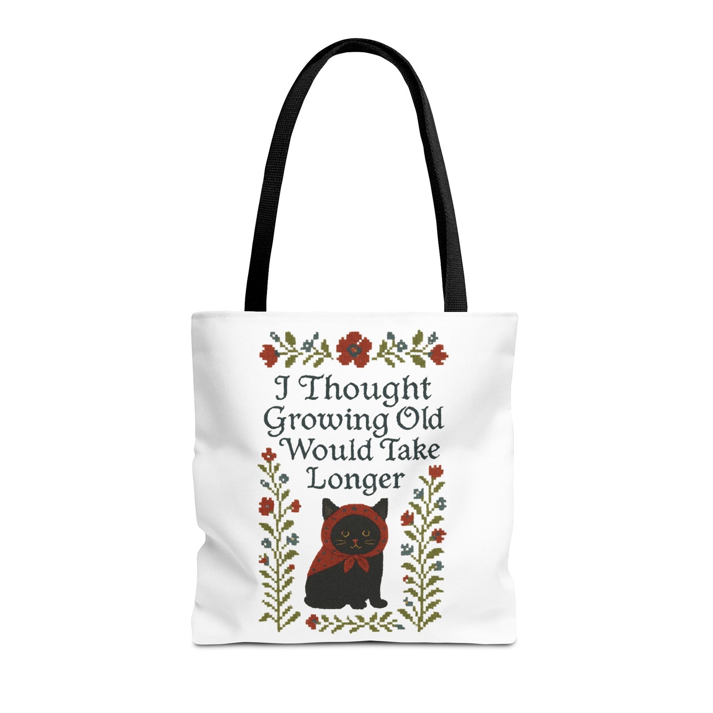 Babushka Cat-Black Cat Tote Bag