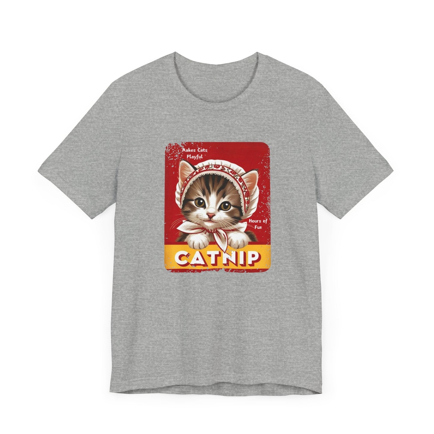 Babushka Cat, Vintage Catnip Kitten Unisex Jersey Short Sleeve Tee