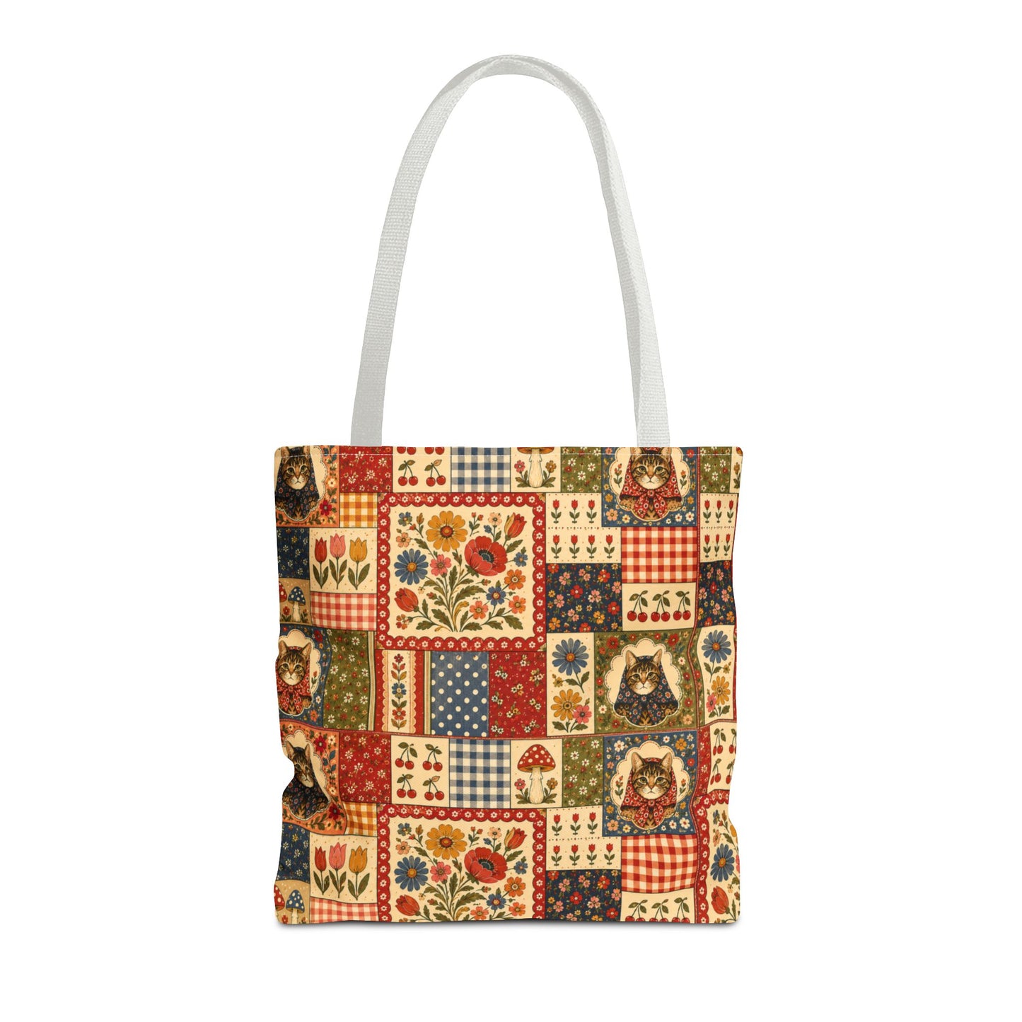 Babushka Cat Patchwork and Pretty Reusable Tote