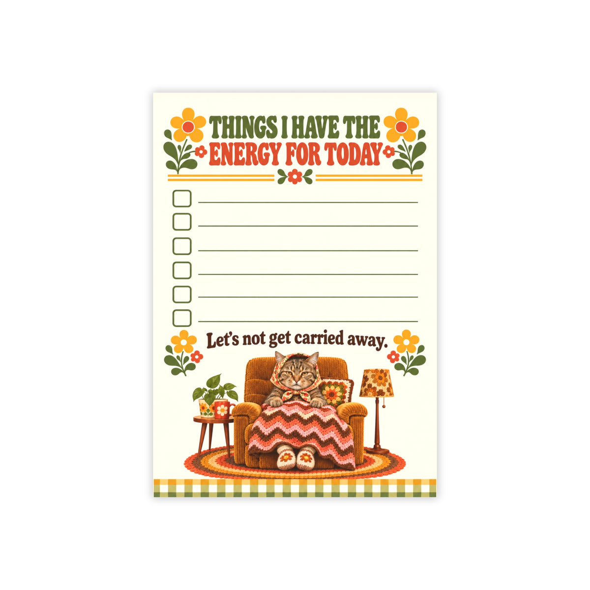 Babushka Cat Low Energy Day Post-it® Note Pads
