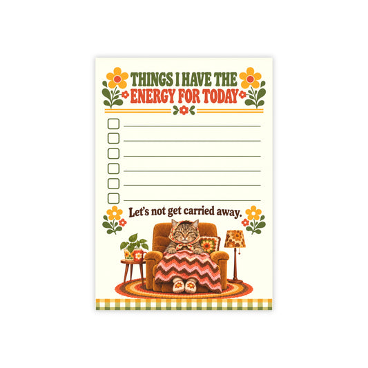 Babushka Cat Low Energy Day Post-it® Note Pads