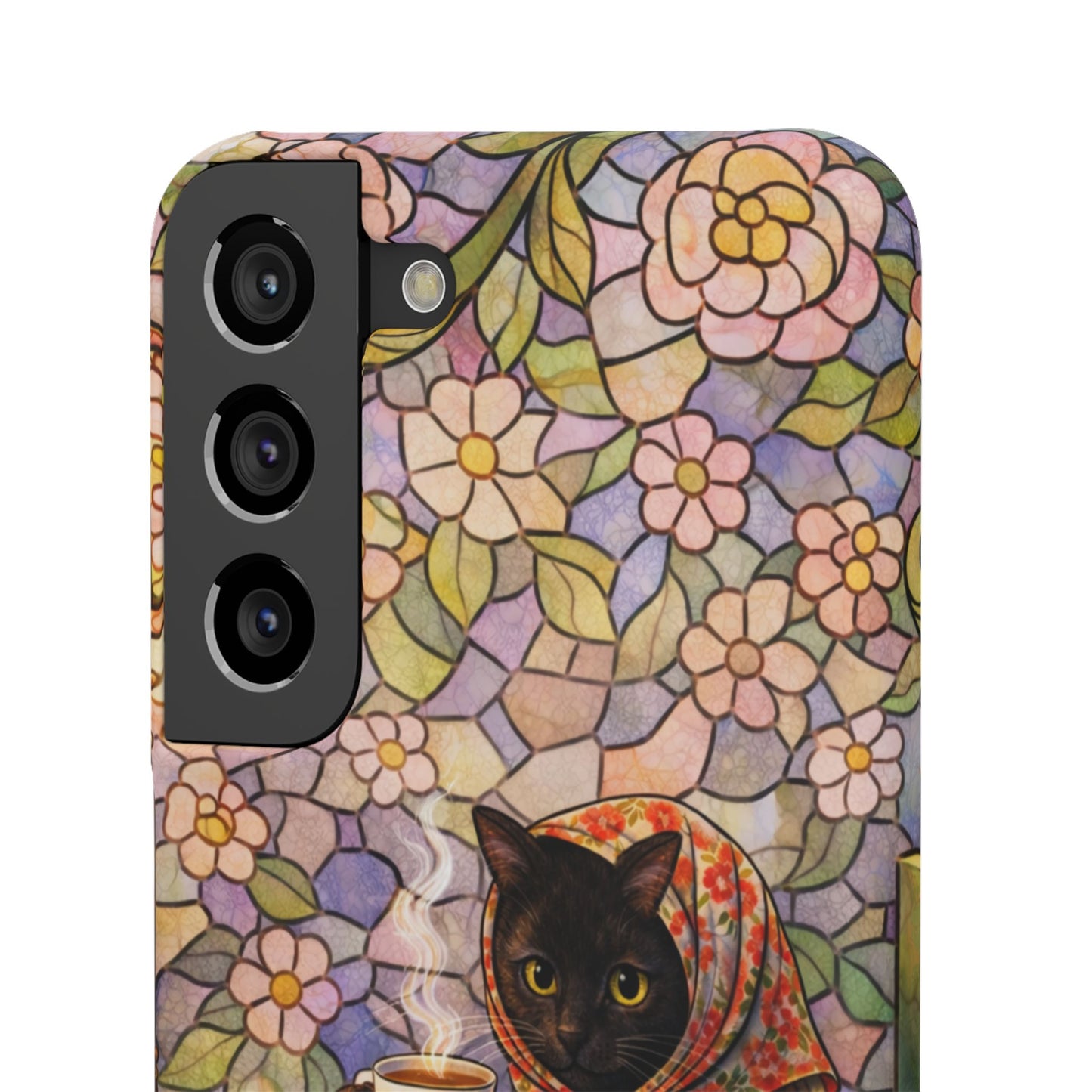 Babushka Cat Reads Artistic Literary Snap Phone Cases