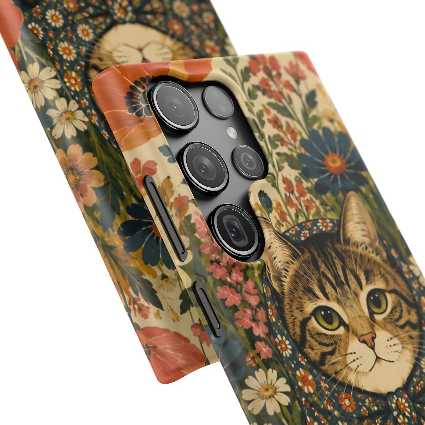 Babushka Cat Peeky Gardens Snap Phone Case