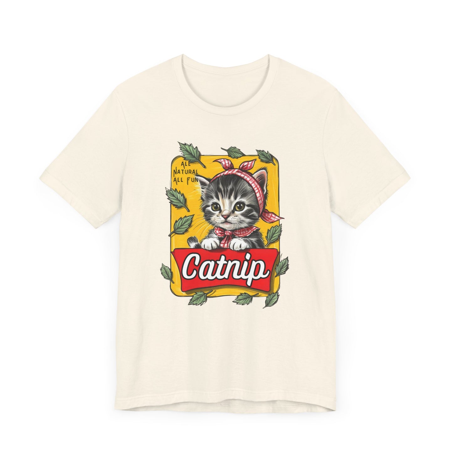 Babushka Cat, Vintage Catnip Kitten Unisex Jersey Short Sleeve Tee