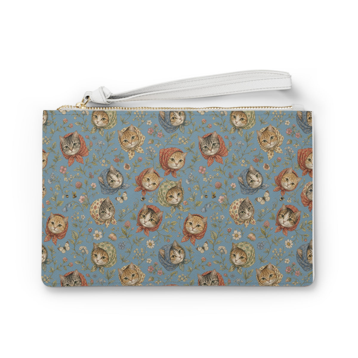 Babushka Cat Heads Clutch Bag