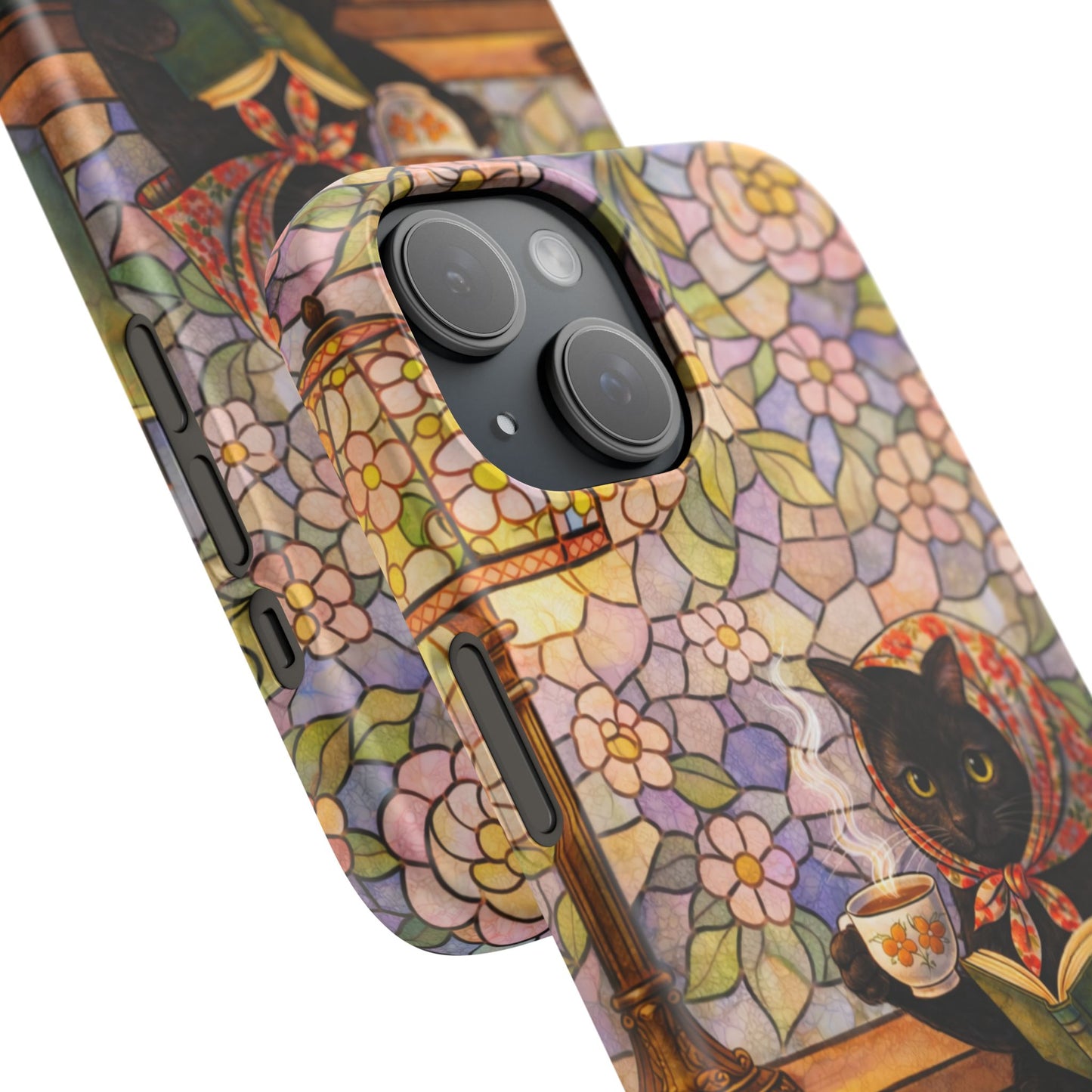 Babushka Cat Reads Artistic Literary Snap Phone Cases