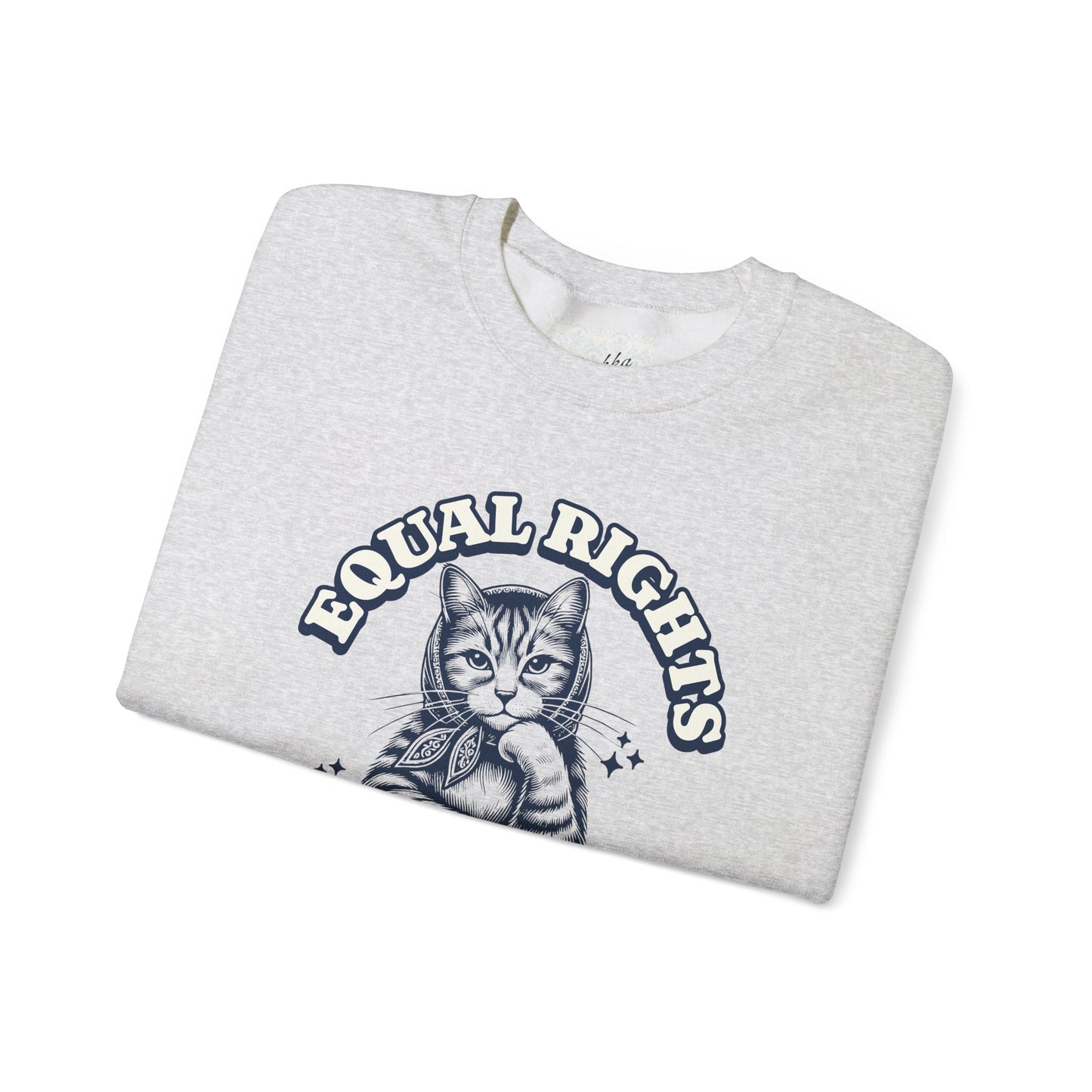 Feminist Babushka Cat Crewneck Sweatshirt