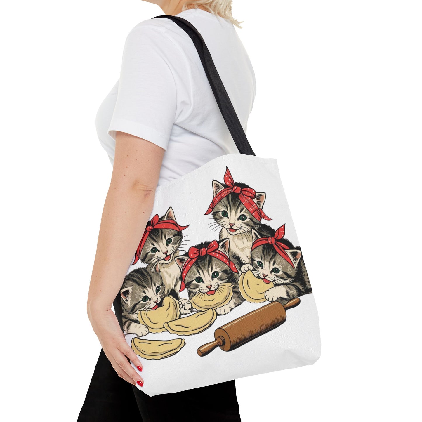 Vintage Pierogi Kittens/Pierogi Cat Tote Bag Design