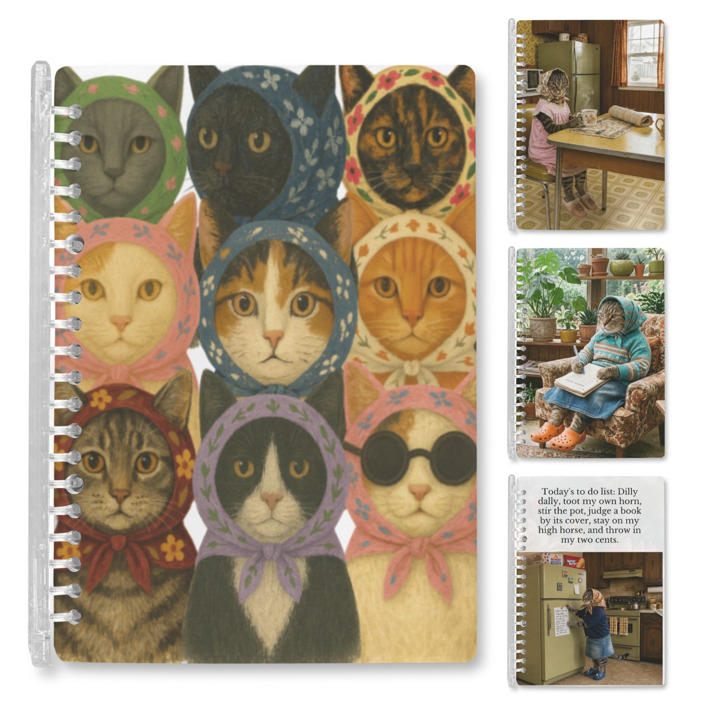 Babushka Cat Notebooks (4 Pack)