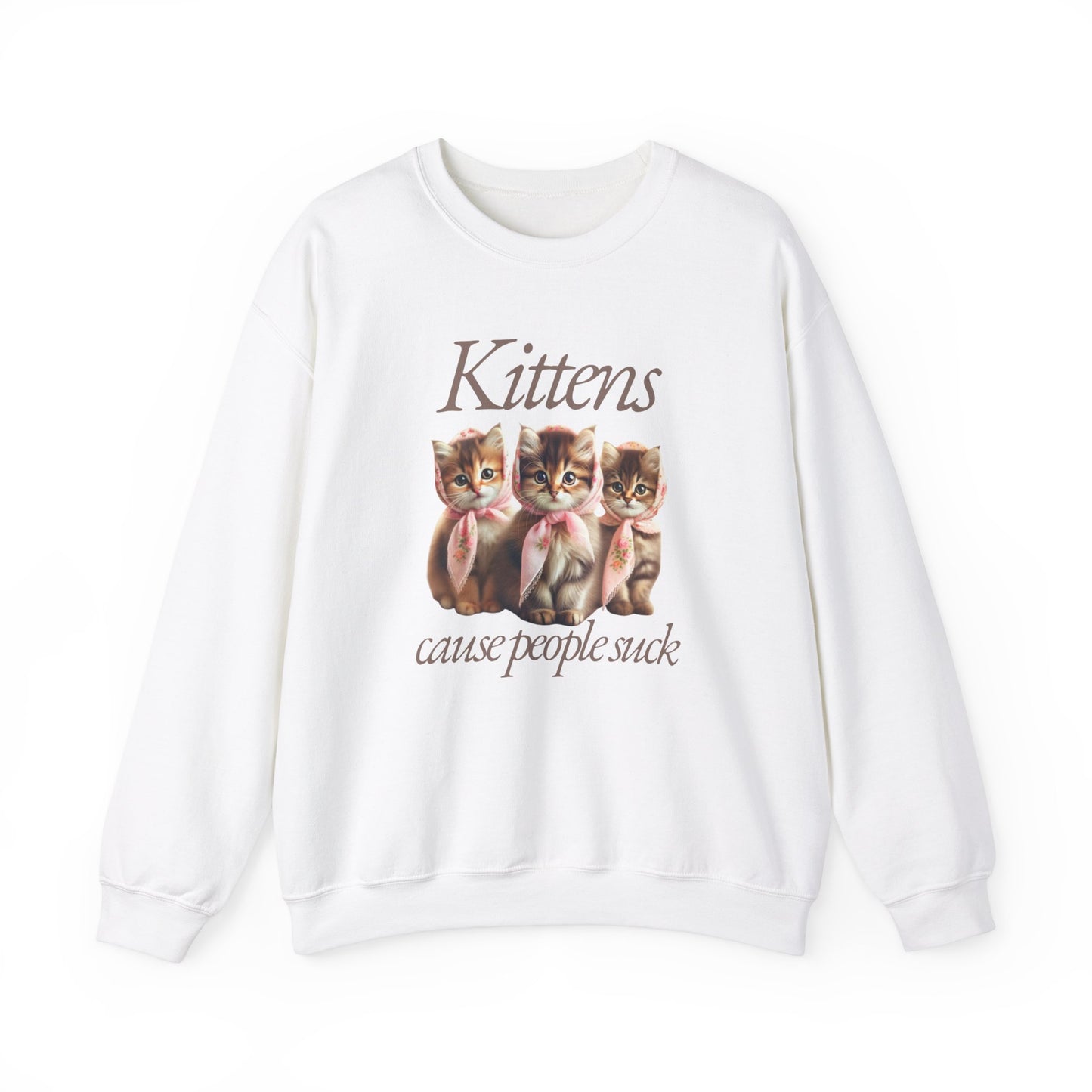 Babushka Kittens, Coquette Kittens, Unisex Heavy Blend™ Crewneck Sweatshirt