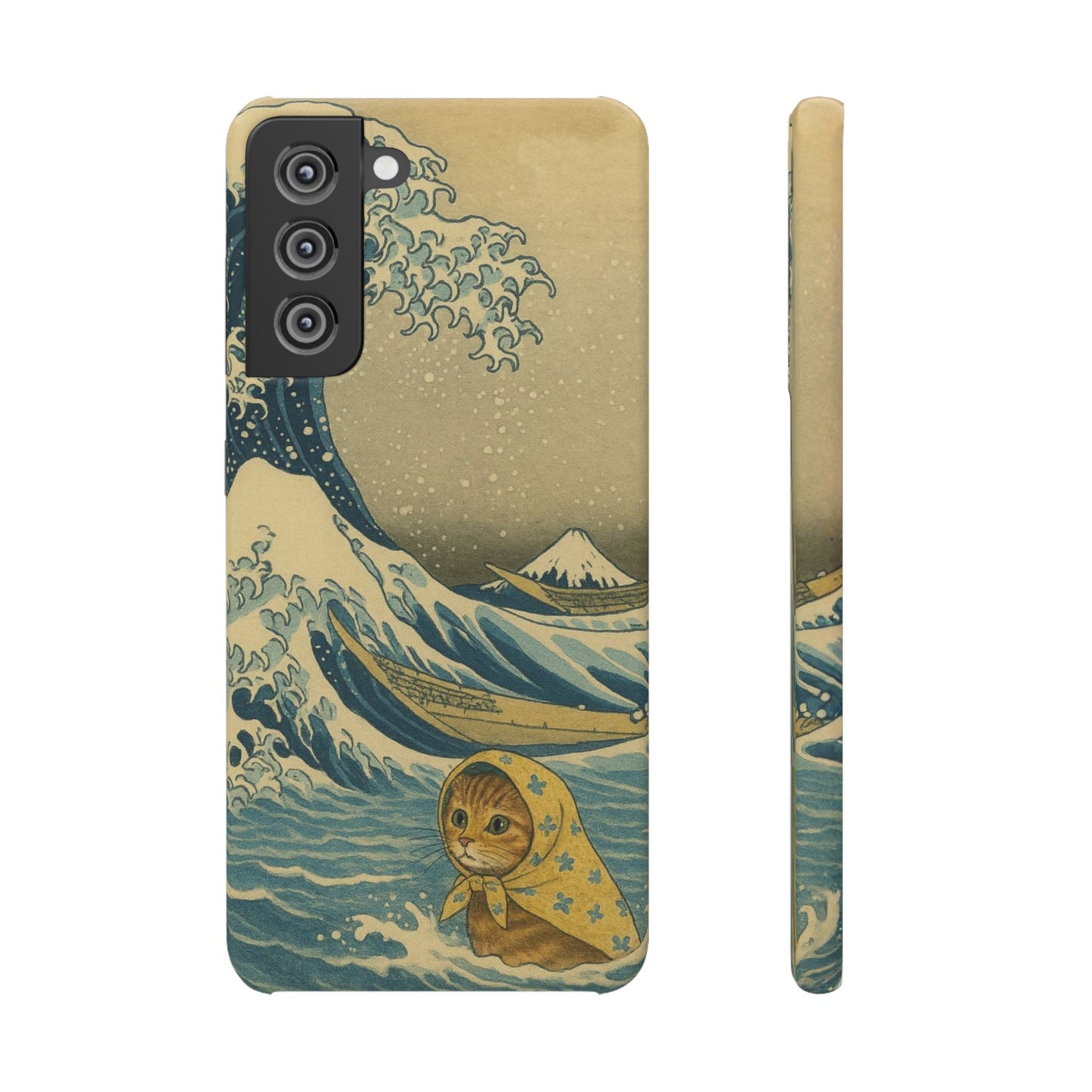 Babushka Cat x  The Great Wave Off Kanagawa Snap Phone Case
