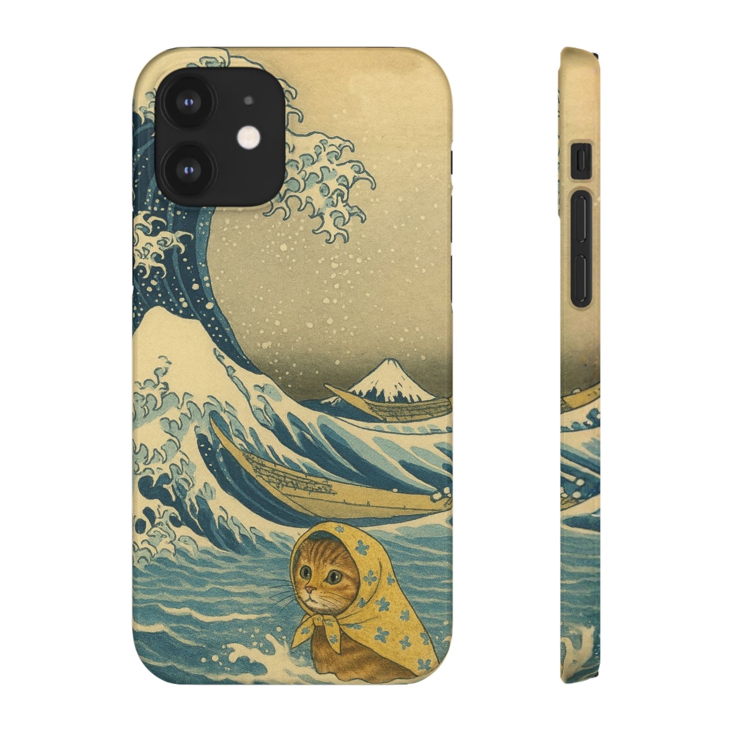 Babushka Cat x  The Great Wave Off Kanagawa Snap Phone Case